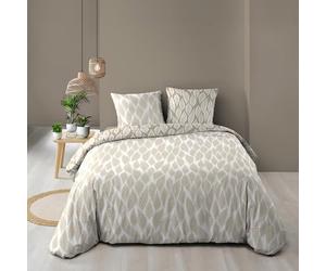 Douceur d'Intérieur, Mareva 3-Piece Reversible Bedding Set (240 x 220 cm) - 100% Cotton