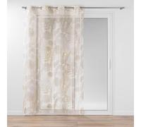 Douceur d'Intérieur, Melisse Net Curtain with Eyelets 140 x 240 cm Sandblasted Metallic Print