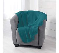 Douceur d'Intérieur Milou Plaid, Polyester, Blue, 125 x 150 cm