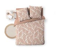 Douceur d'Intérieur, Morgane Mocha 3-Piece Bedding Set (240 x 220 cm) 100% Cotton