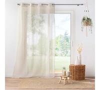 Douceur d'Intérieur, Net Curtain with Eyelets (140 x 240 cm) Aline, Polyester & Linen