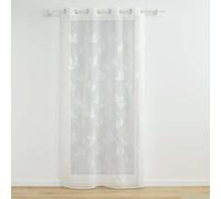 Douceur d'Intérieur, Net Curtain with Eyelets 140 x 280 cm Berry White Embroidered Sandy Voile
