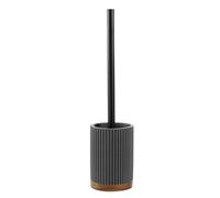 douceur d'intérieur, Niagara Toilet Brush (Diameter 9.2 x 38.5 cm) Anthracite, Polyresin and Acacia