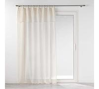 Douceur d'Intérieur Norine Linen Effect Woven Eyelet Curtains 140 x 240 cm