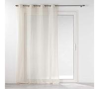 Douceur d'Intérieur Norine Linen Effect Woven Eyelet Curtains 140 x 240 cm