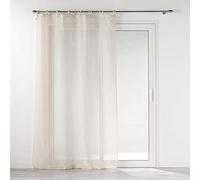 Douceur d'Intérieur Norine Linen Look Woven Curtain with Bows 140 x 240 cm
