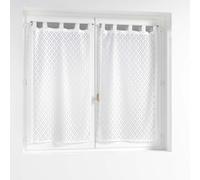 Douceur d'Intérieur, Odilia Pair of Net Curtains with Loops (2 x 60 x 120 cm) Mesh