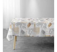Douceur d'Intérieur, Olenna Rectangular Tablecloth 150 x 300 cm White Polyester Printed