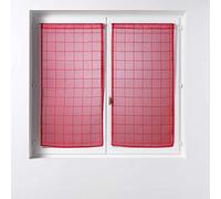 Douceur d'Intérieur, Pair of Straight Curtains - 2 x 60 x 160 cm - Eulalie Red