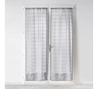Douceur d'Intérieur Pair of Straight Rod, Polyester, Grey, 200L X 70H cm (1 Panneaux)