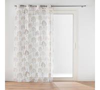 Douceur d'Intérieur, Palmea Natural Sandblasted Printed Eyelet Curtain 140 x 240 cm