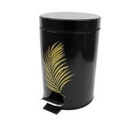 Douceur d'Intérieur Pedal BIN, Metal, Black/Gold, Poubelle