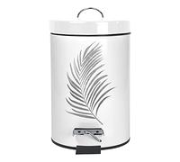 Douceur d'Intérieur, Pedal Bin (3 L) Orbella White/Silver, Metal
