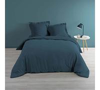 Douceur d'Intérieur, Percale Blue Cotton Percale Duvet Cover (240x220cm)
