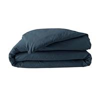 douceur d'intérieur, Percale Duvet Cover (240 x 220 cm) Midnight Blue Cotton Percale