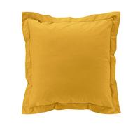 douceur d'intérieur, Percaline Curry 100% Cotton Percale Percale Cushion Cover with Raised Seam