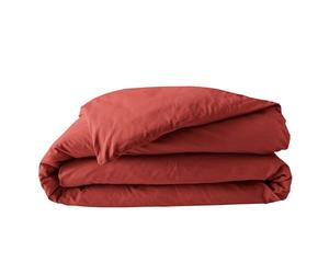Douceur d'Intérieur, Percaline Terracotta Duvet Cover (240 x 220 cm) 100% Cotton Percale