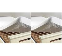 Douceur d'Intérieur Peva Ponny 30 Terry Towelling Mattress Protector 90 x 190 cm White (Pack of 2)