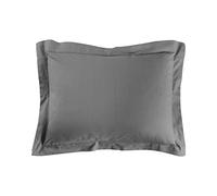 douceur d'intérieur, Pillowcase (50 x 70 cm) Lina Anthracite, 100% Cotton