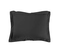 douceur d'intérieur, Pillowcase (50 x 70 cm) Lina Black, 100% Cotton