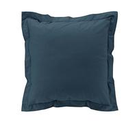 douceur d'intérieur, Pillowcase (63 x 63 cm) Percaline Midnight Blue, Cotton Percale