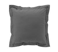 douceur d'intérieur, Pillowcase (63 x 63 cm) Percaline Steel, Cotton Percale