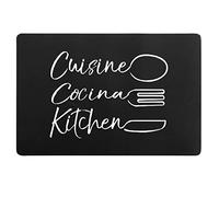 Douceur d'Intérieur, Placemat (28.5 x 43.5 cm) Cuisina Black, PVC Printed