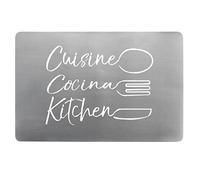 Douceur d'Intérieur, Placemat (28.5 x 43.5 cm) Cuisina Silver, Printed PVC