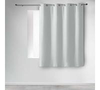 Douceur d'Intérieur Polyester - Curtains with Eyelets (140 x 180 cm), Ceramic, Snow, 140x1x180 cm