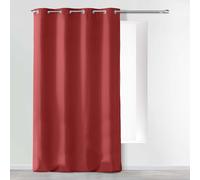 Douceur d'Intérieur, Pomegranate Microfibre Eyelet Curtain 140 x 260 cm