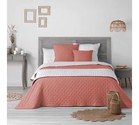 Douceur d'Intérieur Quilted Bed Runner 80 x 180 cm Microfibre Mellow Chic Terracotta/White 100% Polyester
