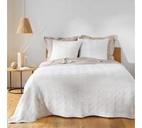 Douceur d'Intérieur, Quilted Bedspread (240 x 260 cm) and 2 Pillowcases (60 x 60 cm) Cassandra, Jersey/Microfibre