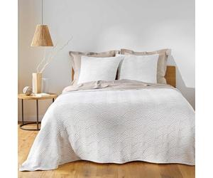Douceur d'Intérieur, Quilted Bedspread (240 x 260 cm) and 2 Pillowcases (60 x 60 cm) Cassandra, Jersey/Microfibre