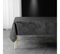 Douceur d'Intérieur, Rectangular Tablecloth 140 x 240 cm Anthracite Jacquard Feather