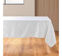 Douceur d'Intérieur, Rectangular Tablecloth (140 x 240 cm) Flakes White, Jacquard