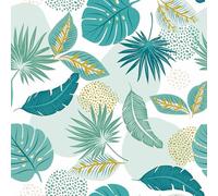 Douceur d'Intérieur, Rectangular Tablecloth 140 x 240 cm Plantania Blue PVC Textilia