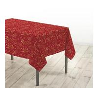 Douceur d'Intérieur, Rectangular Tablecloth (140 x 240 cm) Red and Gold Needs Microfibre Printed