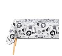 Douceur d'Intérieur, Rectangular Tablecloth (150 x 240 cm) Kitchen White Printed Polyester