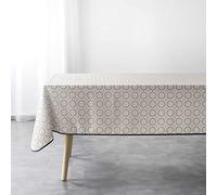 Douceur d intérieur Tablecloth NAPPE RECTANGLE 150 x 240 CM POLYESTER IMPRIME GRIS in Grey 150x240 cm