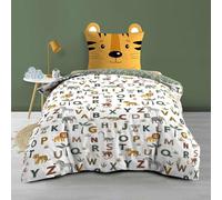 Douceur d'Intérieur, Reversible 2-Piece Bedding Set (140 x 200 cm) Tigry, 100% Cotton