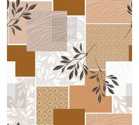 Douceur d'Intérieur Roll of PVC Tablecloth (1.4 m x 20 m) Camille Print Camel