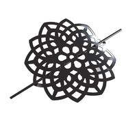 Douceur d'Intérieur Rosae Broach Tie Back (0) 17 cm Painted Metal Black