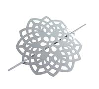 Douceur d'Intérieur Rosae Painted Metal Tie Back Brooch (0) 17 cm Grey