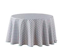 Douceur d'Intérieur, Round Tablecloth Diameter 180 cm Polyester Printed Havana Mint 1722895