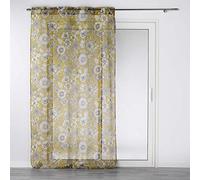 Douceur d'Intérieur, Sabléy Eyelet Curtain 140 x 280 cm Sandblasted Printed Yellow