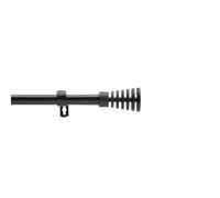 douceur d'intérieur, Sablis Extendable Curtain Rail Complete Kit (120 < 210 cm) Painted Black