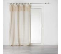 Douceur d'Intérieur, Samaya Plain Polycotton Tab Top Curtain 140 x 240 cm