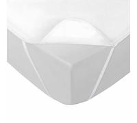 douceur d'intérieur, Shelly Waterproof Mattress Protector with Elastic Bands (140 x 190 cm) White with TPU Sponge