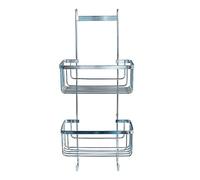 Douceur d'Intérieur, Shower Caddy with 2 Hanging Baskets, Premium Wired Chrome, Metal