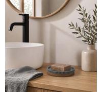 douceur d'intérieur Soap Dish, Anthracite, 14 x 9.5 x 2.8 CM